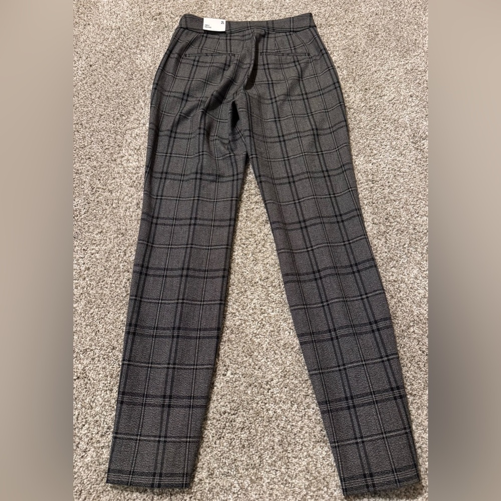 NWT Express Editor High Waisted Straight Ankle Stretch Pant | Size 2L | Plaid - Picture 3 of 7